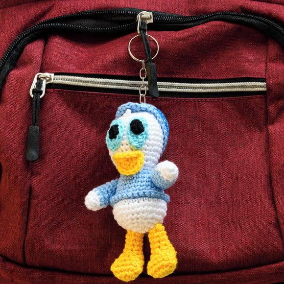 Chaveiro Zezinho Sobrinho do Pato Donald em Amigurumi