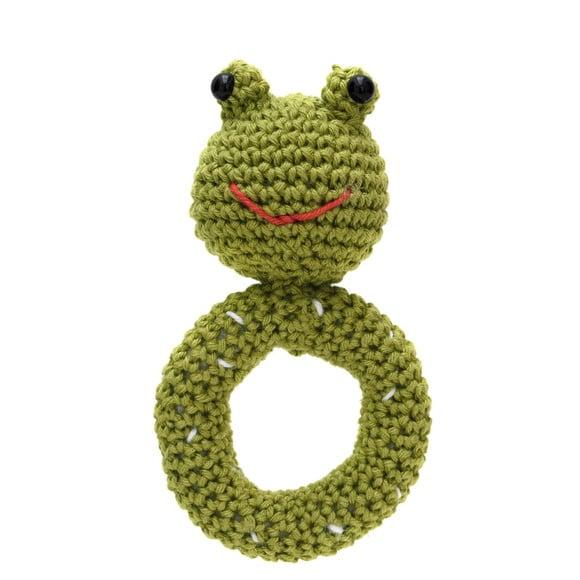Chocalho Sapinho em Amigurumi