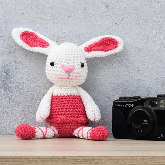 Coelha Bailarina em Amigurumi