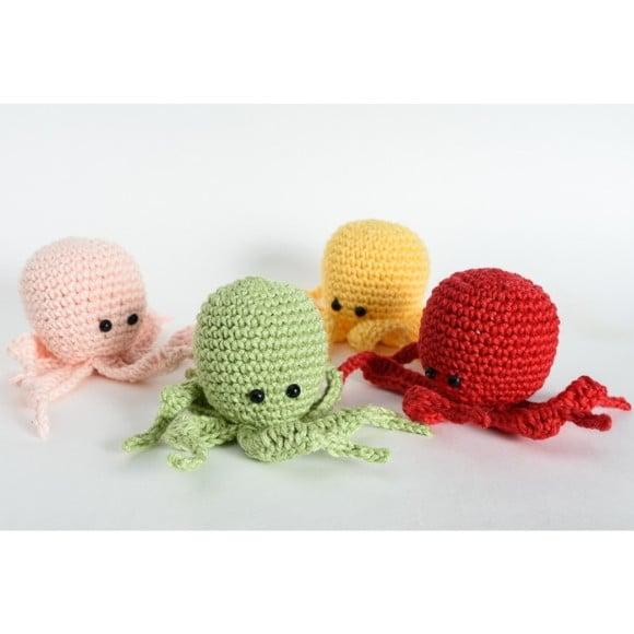 Coleção Mini Polvos Amigurumi
