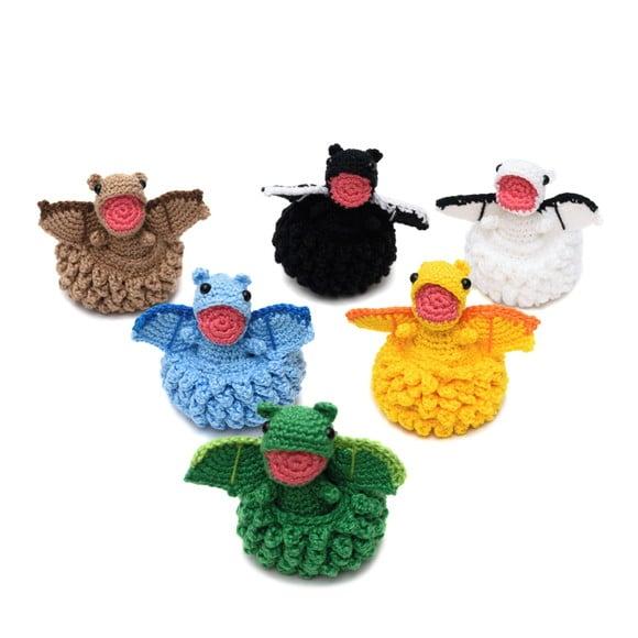 Coleção Ovo com Filhote de Dragão em Amigurumi