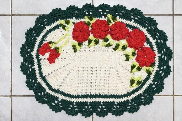 Conjunto de Banheiro com Flores