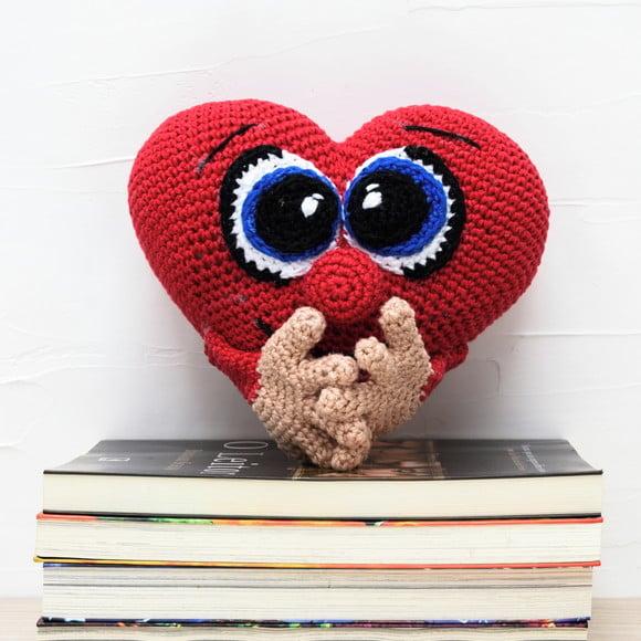 Coração Apaixonado em Amigurumi