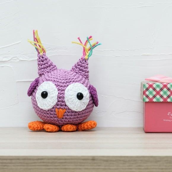 Coruja Bola em Amigurumi