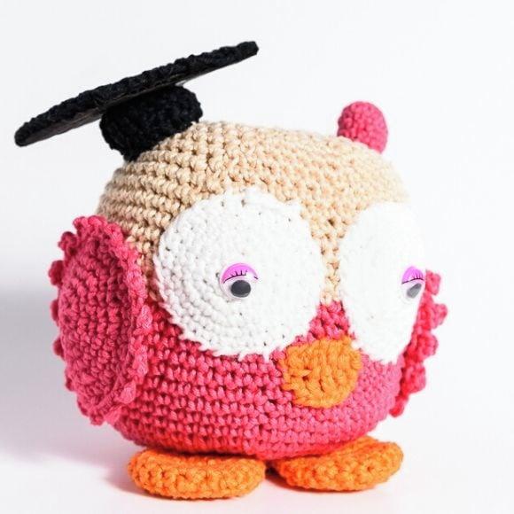 Coruja Formanda em Amigurumi