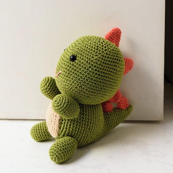 Dinossauro Peso de Porta em Amigurumi