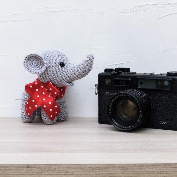 Elefante com Laço em Amigurumi