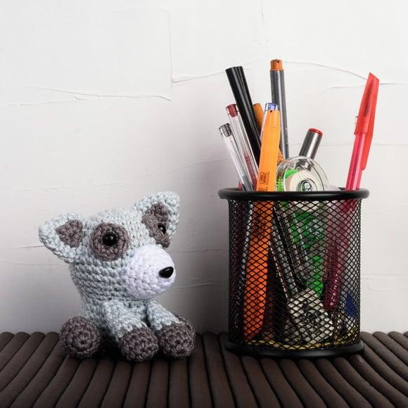 Filhote de Guaxinim em Amigurumi