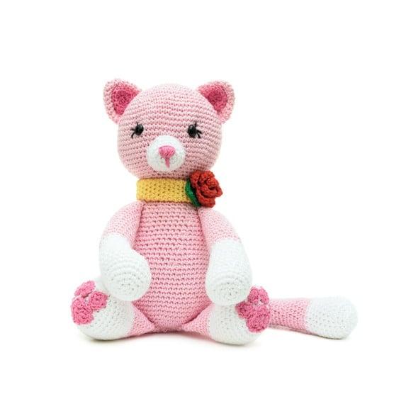 Gatinha Miau Peso de Porta em Amigurumi