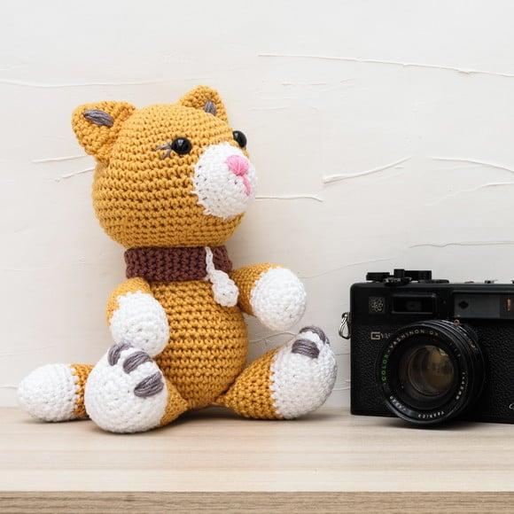 Gatinha Miau Caramelo em Amigurumi