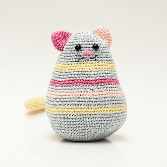 Gato Listrado Peso de Porta em Amigurumi