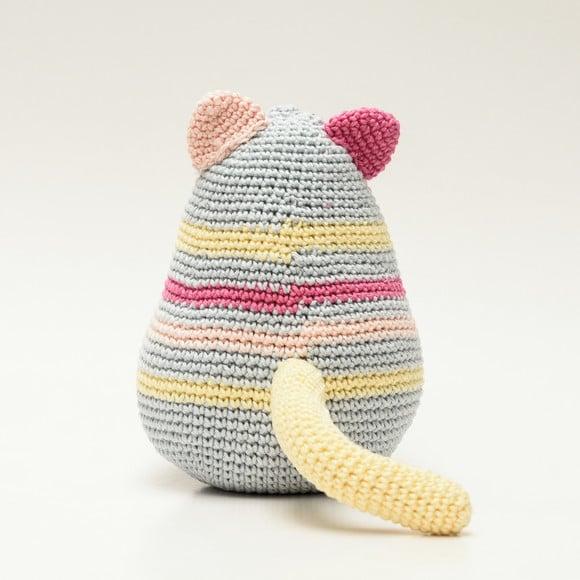Gato Listrado Peso de Porta em Amigurumi
