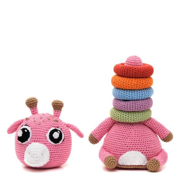 Girafa Brinquedo Educativo em Amigurumi