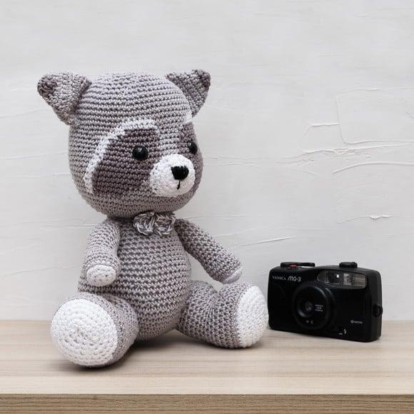 Guaxinim em Amigurumi