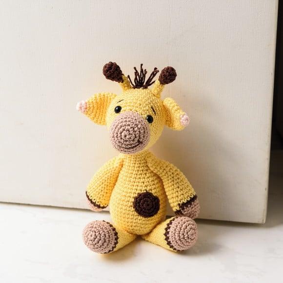Girafa Peso de Porta em Amigurumi