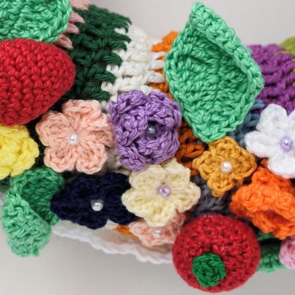Guirlanda de Flores em Amigurumi