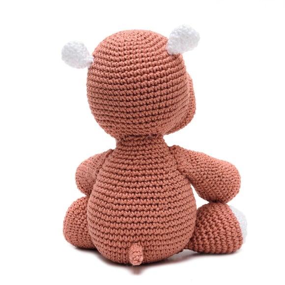 Hipopótamo Marrom em Amigurumi