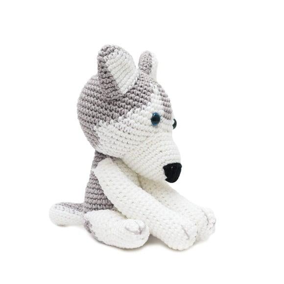 Husky Siberiano em Amigurumi