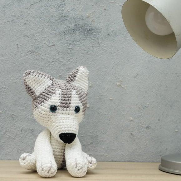 Husky Siberiano em Amigurumi
