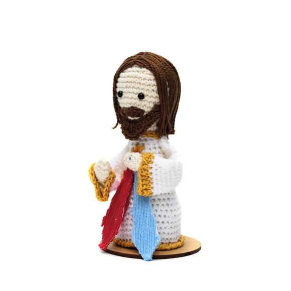 Jesus Misericordioso em Amigurumi