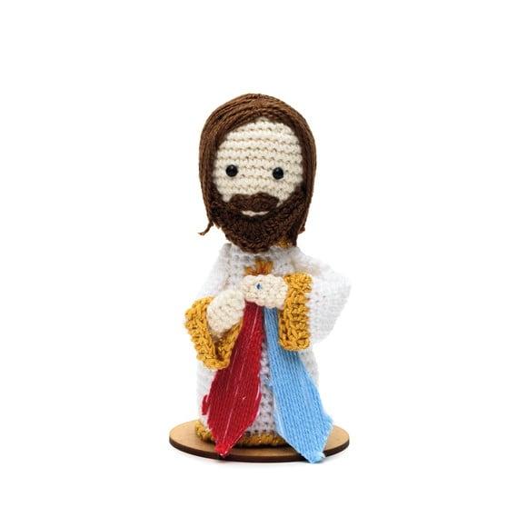 Jesus Misericordioso em Amigurumi