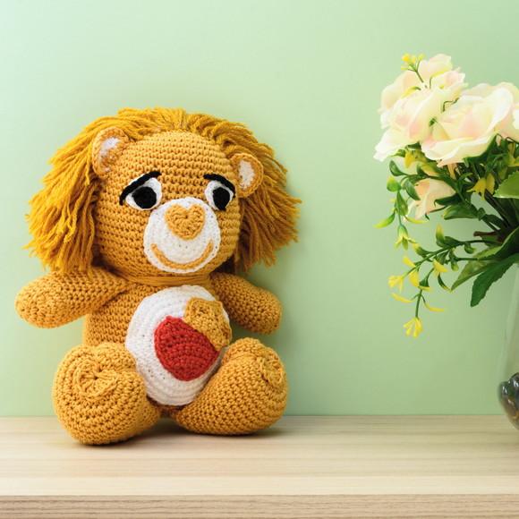 Leão Valente dos Ursinho Carinhoso em Amigurumi
