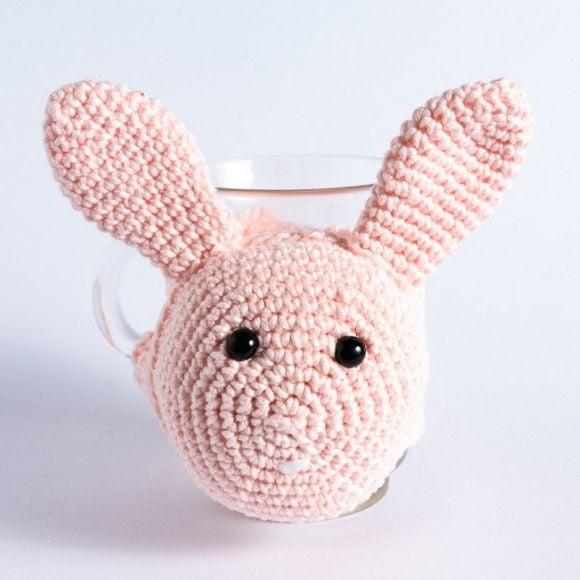 Luva de Caneca Coelho em Crochê