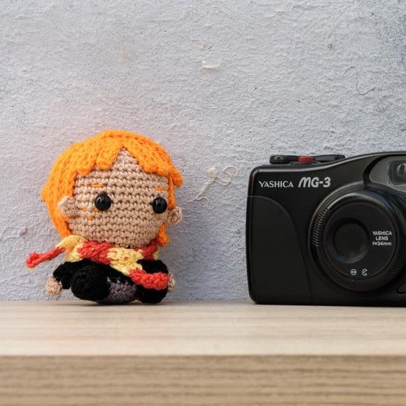 Mini Ron do Harry Potter em Amigurumi