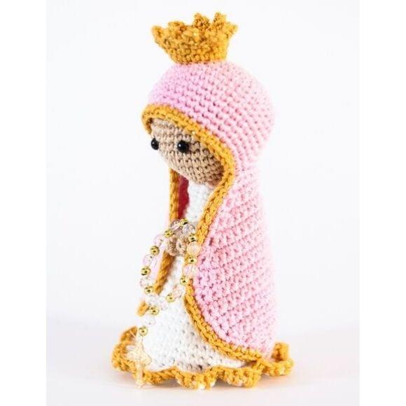 Nossa Senhora em Amigurumi Rosa