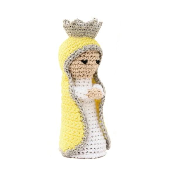 Nossa Senhora Manto Amarelo em Amigurumi