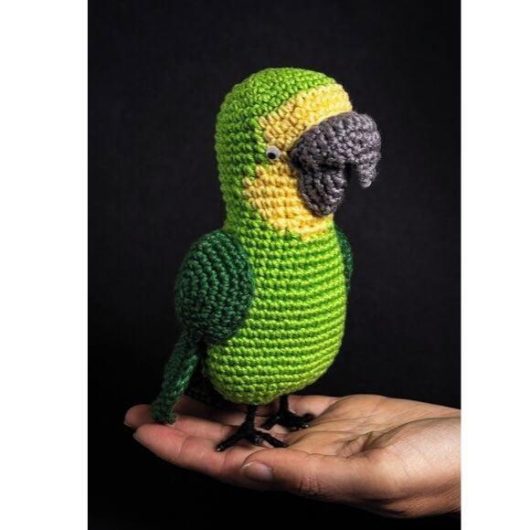 Papagaio em Amigurumi