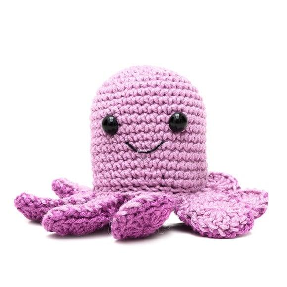 Polvo do Humor Lilás em Amigurumi