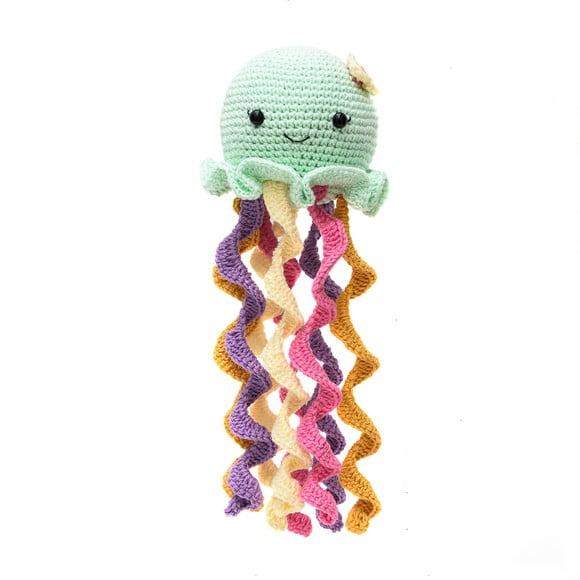 Polvo com Tentáculos Coloridos para Newborn em Amigurumi
