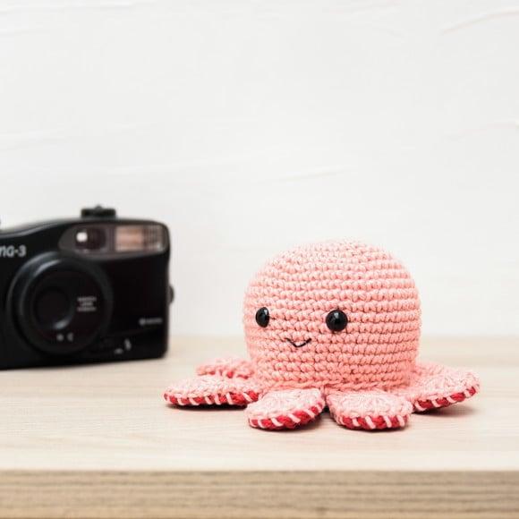 Polvo do Humor Rosa em Amigurumi