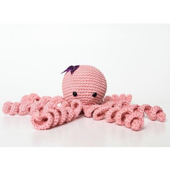 Polvo Rosa para Newborn em Amigurumi