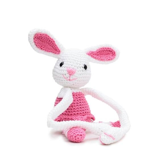 Prendedor de Cortina Coelhinha Bailarina em Amigurumi