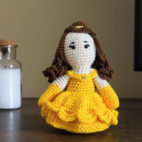 Princesa Bela em Amigurumi