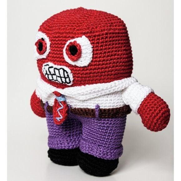 Raiva do Divertidamente em Amigurumi