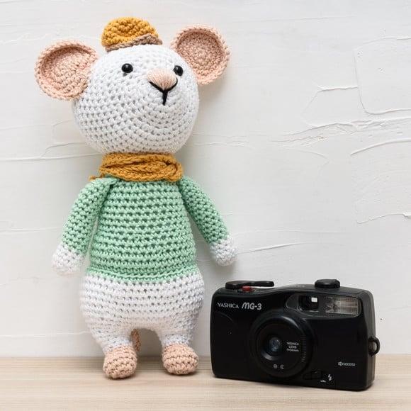 Ratinho Aconchegante em Amigurumi
