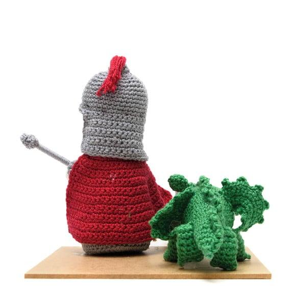 São Jorge e o Dragão em Amigurumi