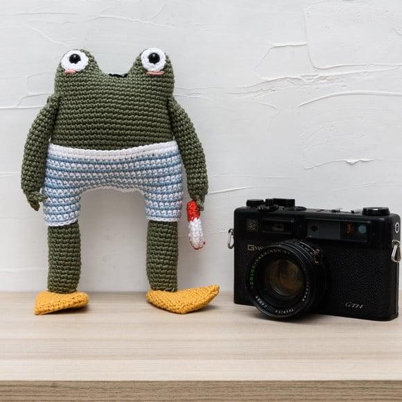 Sapo com Bóia em Amigurumi