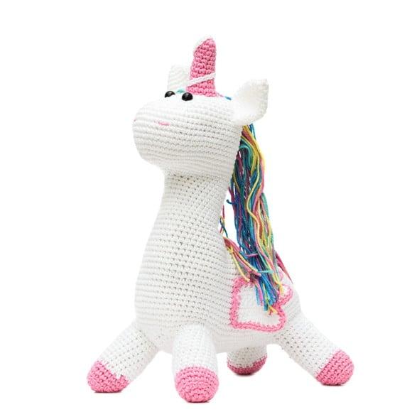 Unicórnio Asas Bordadas em Amigurumi