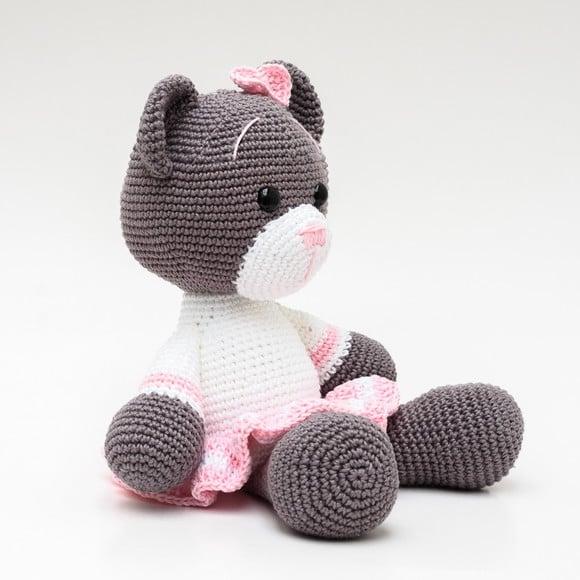Ursa de Saia Rosa em Amigurumi