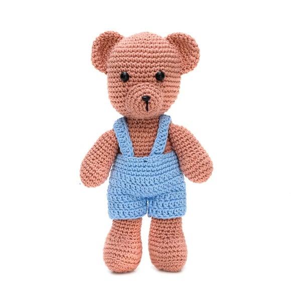 Urso de Jardineira em Amigurumi