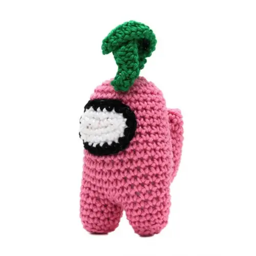 Among Us Rosa em Amigurumi