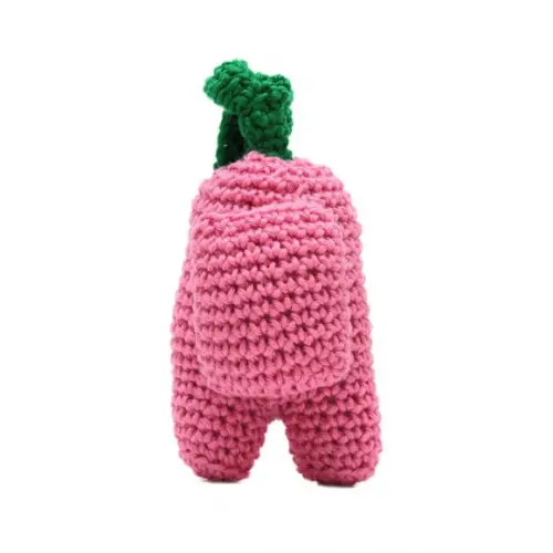 Among Us Rosa em Amigurumi