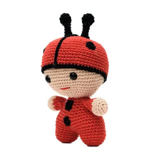 Bebê Joaninha em Amigurumi
