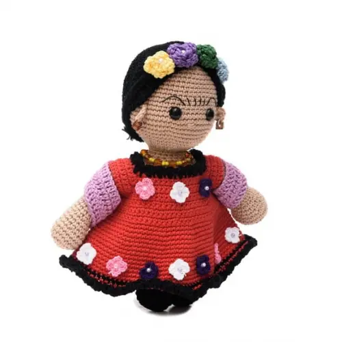 Boneca Frida Kahlo Decorada em Amigurumi