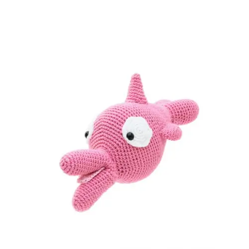 Boto Cor de Rosa em Amigurumi