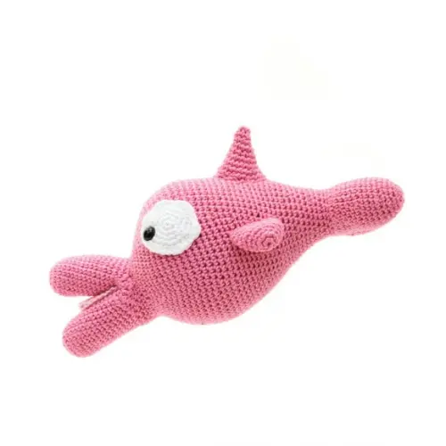Boto Cor de Rosa em Amigurumi